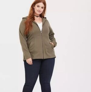Torrid Olive French Terry Fleece jacket size 0X
